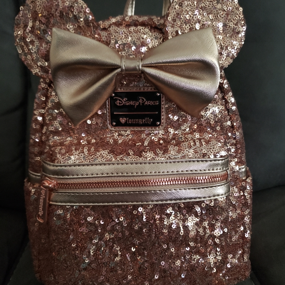 Loungefly Minnie Rose Gold Mini Backpack